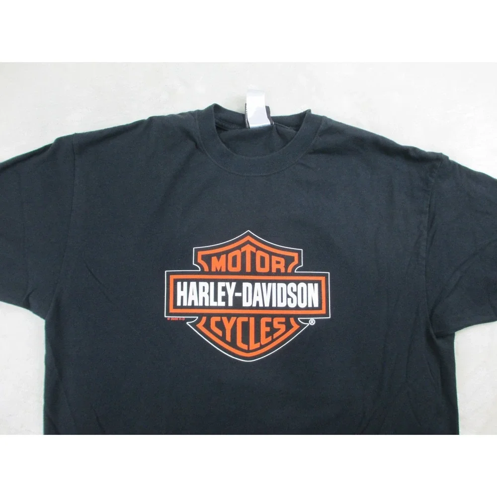 VINTAGE Harley Davidson Shirt Mens Extra Large Black Boston Motorcycle 2006*